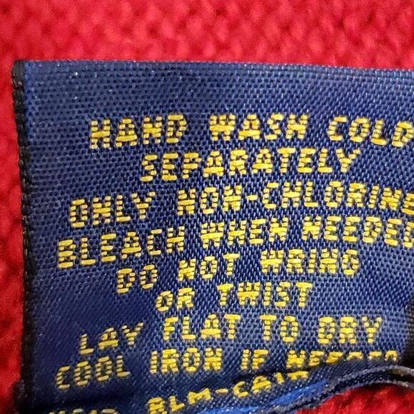 Polo Ralph Lauren Sweater Mens Crew Neck Pullover Red Vintage Chunky Size XXL - Picture 8 of 9